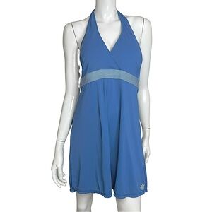 UV Skinz Halter V-Neck UPF‎ Protective Midi Sun Dress